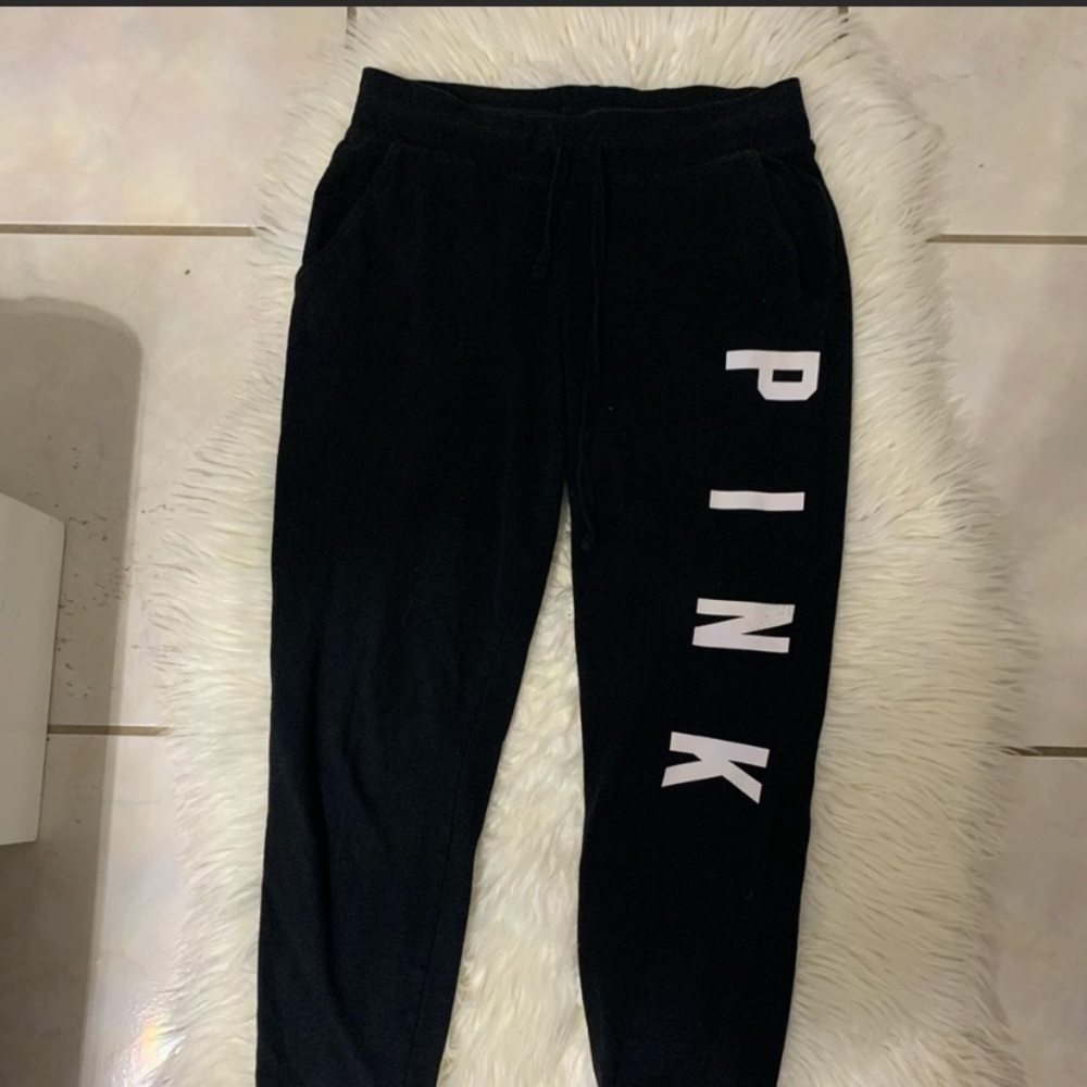 PINK VS Black & White Joggers Size S